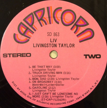 Livingston Taylor : Liv (LP, Album, RE, RI )