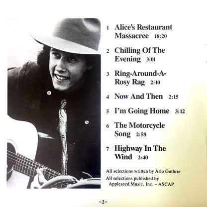 Arlo Guthrie : Alice's Restaurant (CD, Album, RE, RM, RP, Cin)