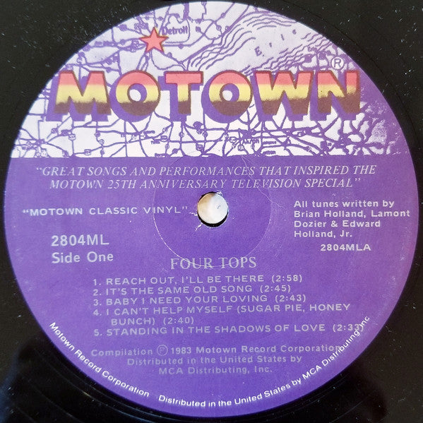 The Four Tops* : Great Songs And Performances That Inspired The Motown 25th Anniversary T.V. Special (LP, Comp)