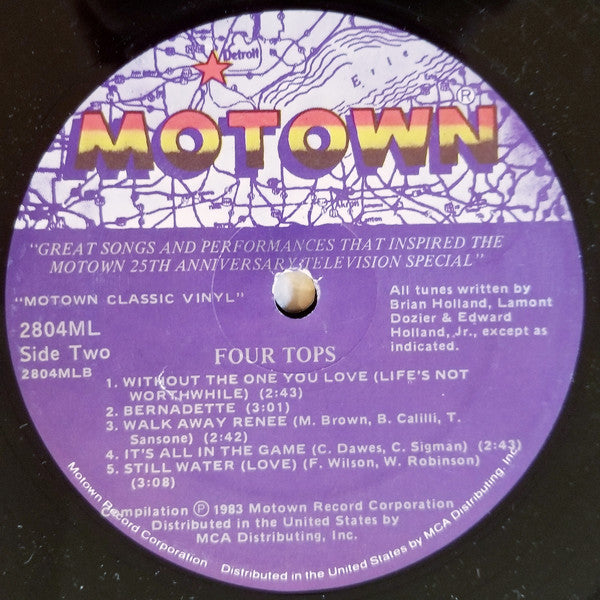 The Four Tops* : Great Songs And Performances That Inspired The Motown 25th Anniversary T.V. Special (LP, Comp)