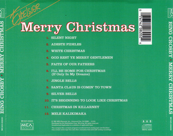 Bing Crosby : Merry Christmas (CD, Album, RE)