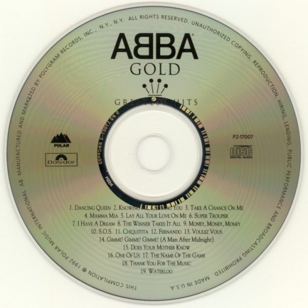 ABBA : Gold - Greatest Hits (CD, Comp, Club, RM)