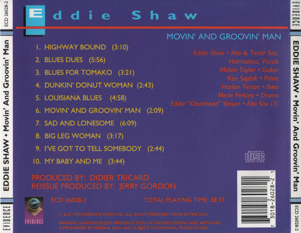 Eddie Shaw (2) : Movin' And Groovin' Man (CD)