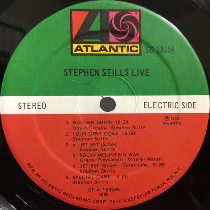 Stephen Stills : Stephen Stills Live (LP, Album, GRT)