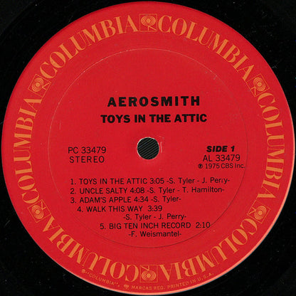 Aerosmith : Toys In The Attic (LP, Album, Fir)
