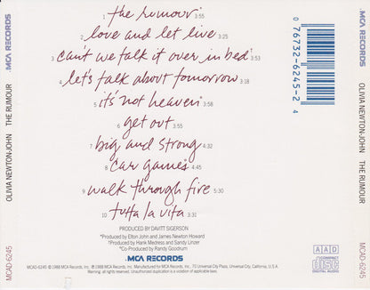 Olivia Newton-John : The Rumour (CD, Album, JVC)