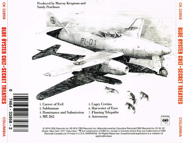 Blue Öyster Cult : Secret Treaties (CD, Album, RE, RP)