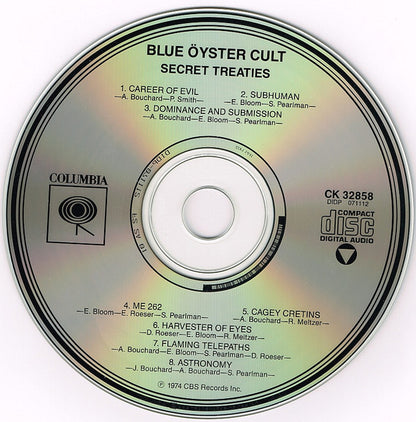 Blue Öyster Cult : Secret Treaties (CD, Album, RE, RP)