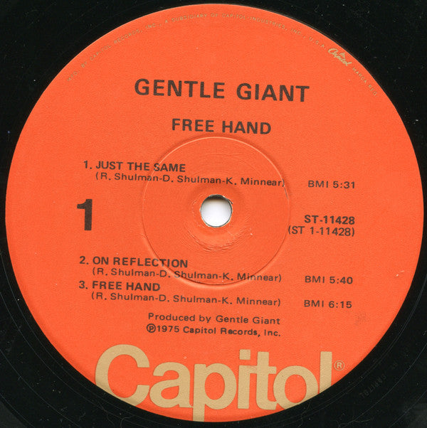 Gentle Giant : Free Hand (LP, Album, Win)