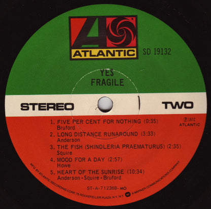 Yes : Fragile (LP, Album, RE, MO )