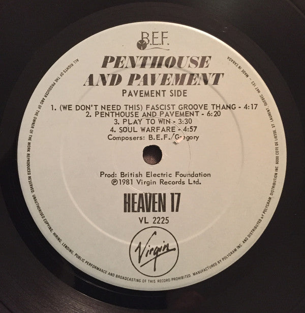 Heaven 17 : Penthouse And Pavement (LP, Album)