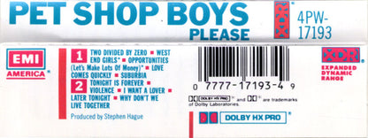 Pet Shop Boys : Please (Cass, Album, RE, Dol)