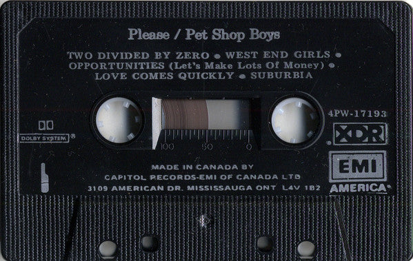 Pet Shop Boys : Please (Cass, Album, RE, Dol)