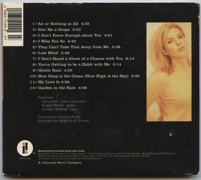 Diana Krall : Love Scenes (CD, Album, Club, RE, Dig)