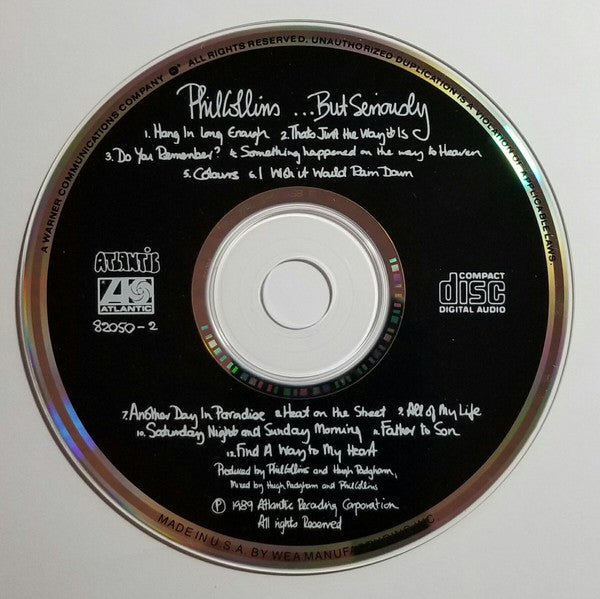 Phil Collins : ...But Seriously (CD, Album, RE)