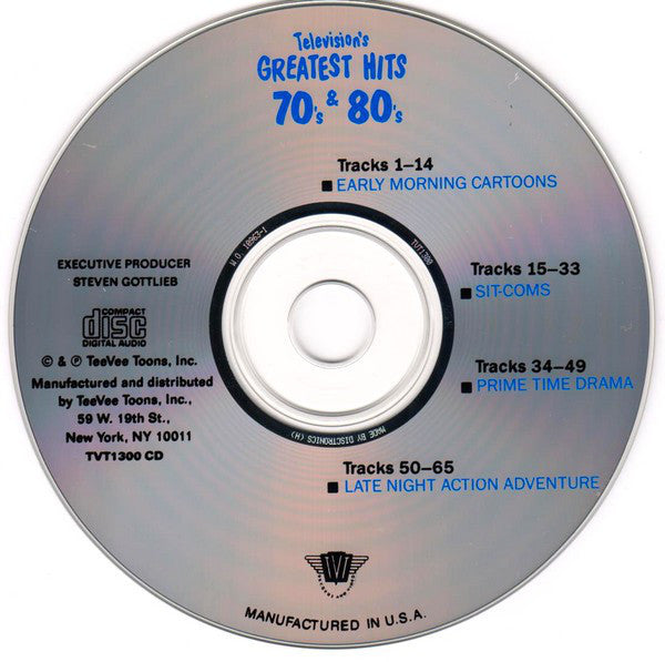 Various : Television's Greatest Hits 70's & 80's (CD, Comp, Club)