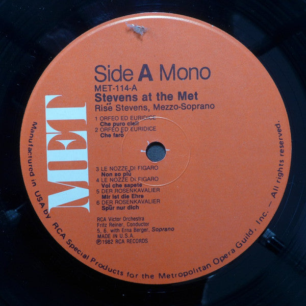 Risë Stevens : Risë Stevens At The Met (LP, Comp, Mono)