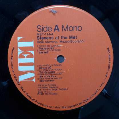 Risë Stevens : Risë Stevens At The Met (LP, Comp, Mono)