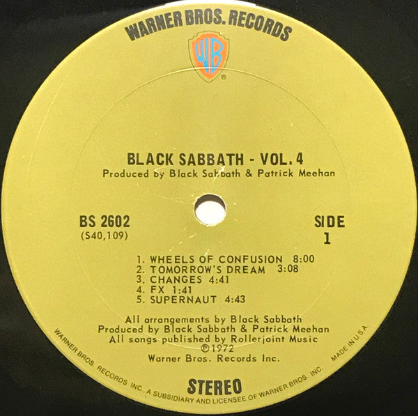 Black Sabbath : Black Sabbath Vol. 4 (LP, Album, San)