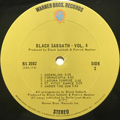 Black Sabbath : Black Sabbath Vol. 4 (LP, Album, San)