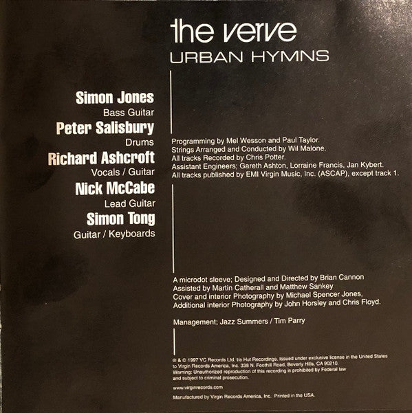 The Verve : Urban Hymns (CD, Album)