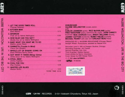 Valerie Wellington : Life In The Big City (CD, Album)