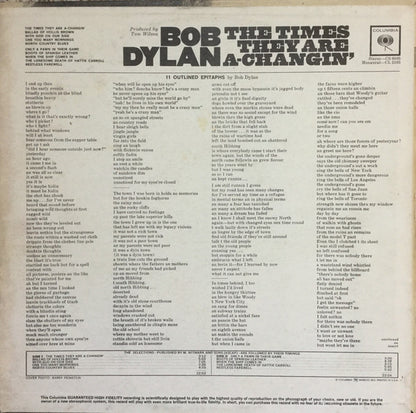 Bob Dylan : The Times They Are A-Changin' (LP, Album, Mono, RP, Pit)