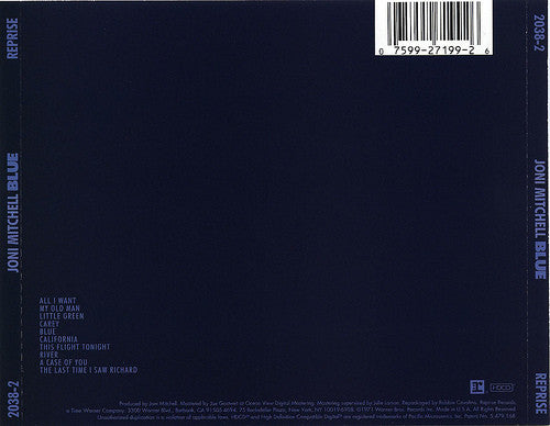Joni Mitchell : Blue (HDCD, Album, RE, RM)