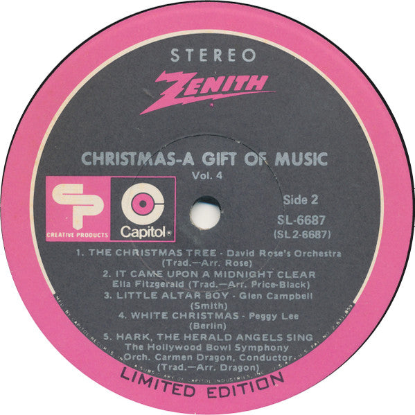 Various : Zenith Presents Christmas A Gift Of Music Volume 4 (LP, Comp, Ltd)