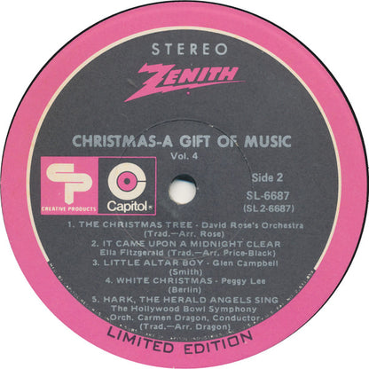 Various : Zenith Presents Christmas A Gift Of Music Volume 4 (LP, Comp, Ltd)