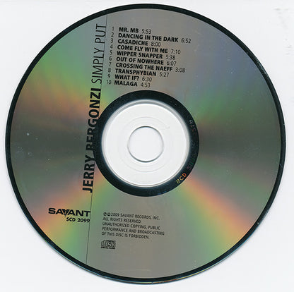 Jerry Bergonzi : Simply Put (CD, Album)