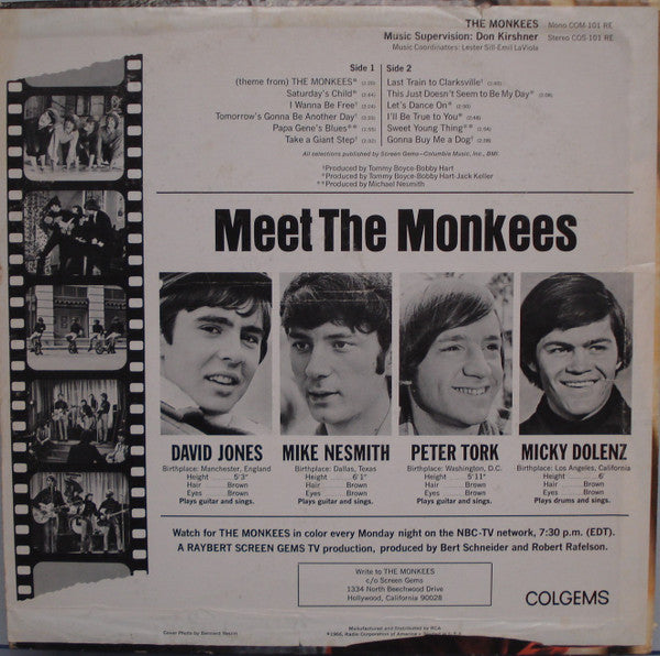 The Monkees : The Monkees (LP, Album, RP, Roc)