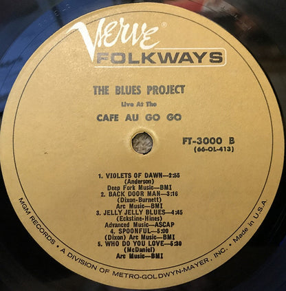 The Blues Project : Live At The Cafe Au Go Go (LP, Mono, RE)