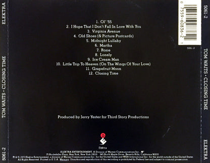 Tom Waits : Closing Time (CD, Album, RE, RP, Com)