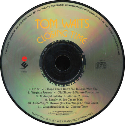 Tom Waits : Closing Time (CD, Album, RE, RP, Com)