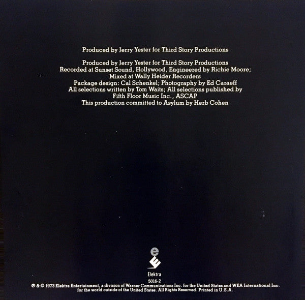 Tom Waits : Closing Time (CD, Album, RE, RP, Com)