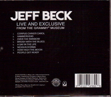 Jeff Beck : Live And Exclusive From The Grammy Museum (CD, Album)