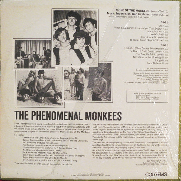 The Monkees : More Of The Monkees (LP, Album, Mono)