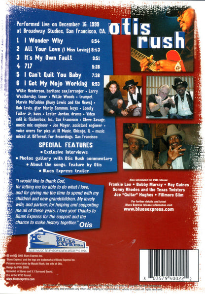 Otis Rush : Live Part 1 (DVD-V, NTSC, 5.1)