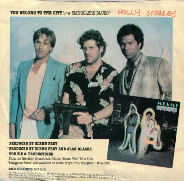 Glenn Frey : You Belong To The City (7", Glo)
