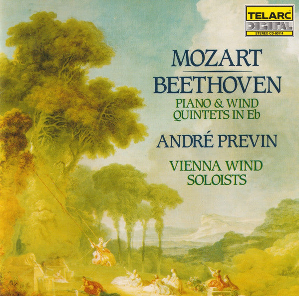 Mozart*, Beethoven* - André Previn, Vienna Wind Soloists* : Piano & Wind Quintets In Eb (CD, Album, Mat)