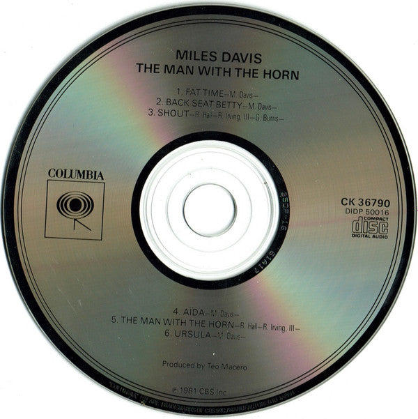 Miles Davis : The Man With The Horn (CD, Album, Pre)