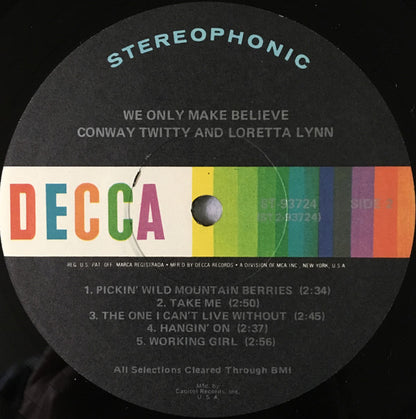Loretta Lynn & Conway Twitty* : We Only Make Believe (LP, Album, Club)