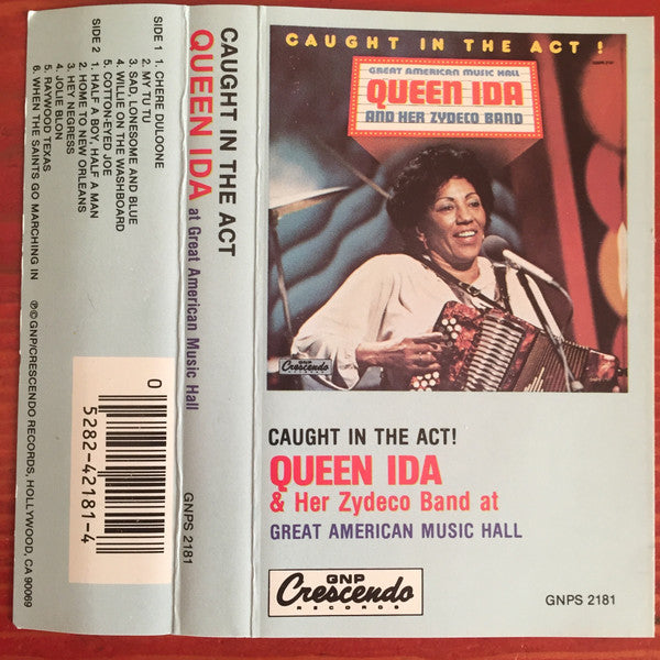 Queen Ida And The Bon Temps Zydeco Band : Caught In The Act! (Cass, Album)