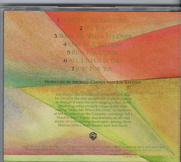 David Sanborn : Voyeur (CD, Album, RE)