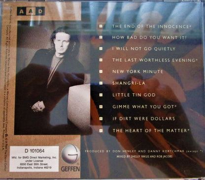 Don Henley : The End Of The Innocence (CD, Album, Club, SRC)