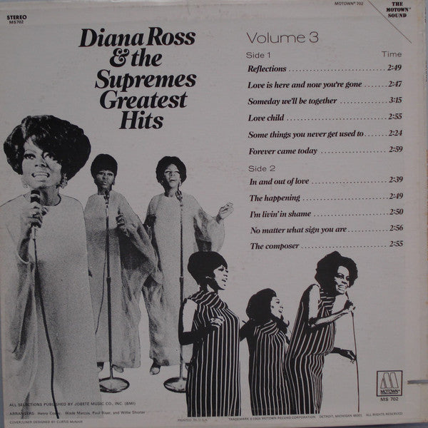 Diana Ross & The Supremes* : Greatest Hits  Volume 3 (LP, Comp)