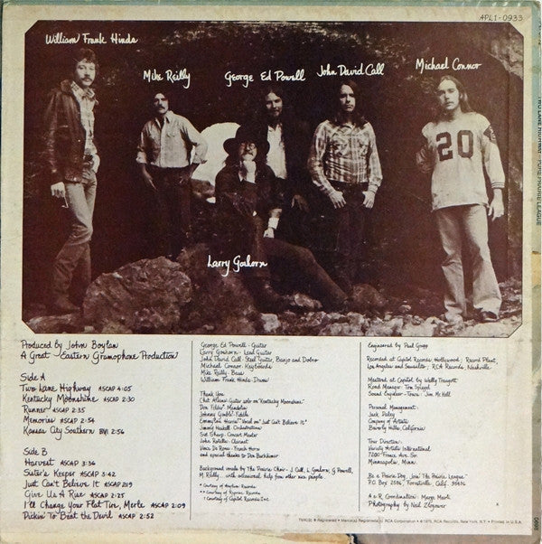 Pure Prairie League : Two Lane Highway (LP, Album, Ind)