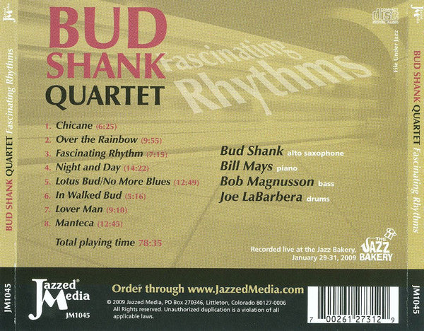 Bud Shank Quartet : Fascinating Rhythms (CD, Album)