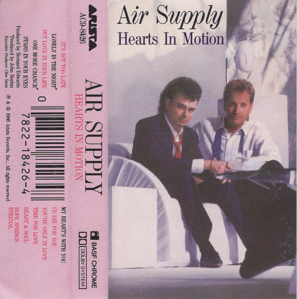 Air Supply : Hearts In Motion (Cass, Album, Dol)